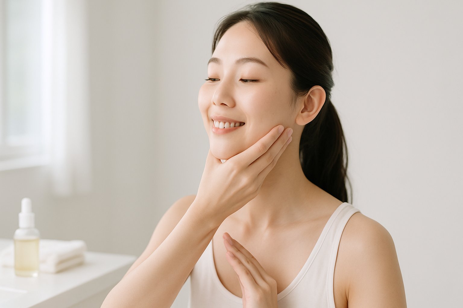 朝晩の小顔セルフケアルーティンで整えるフェイスライン